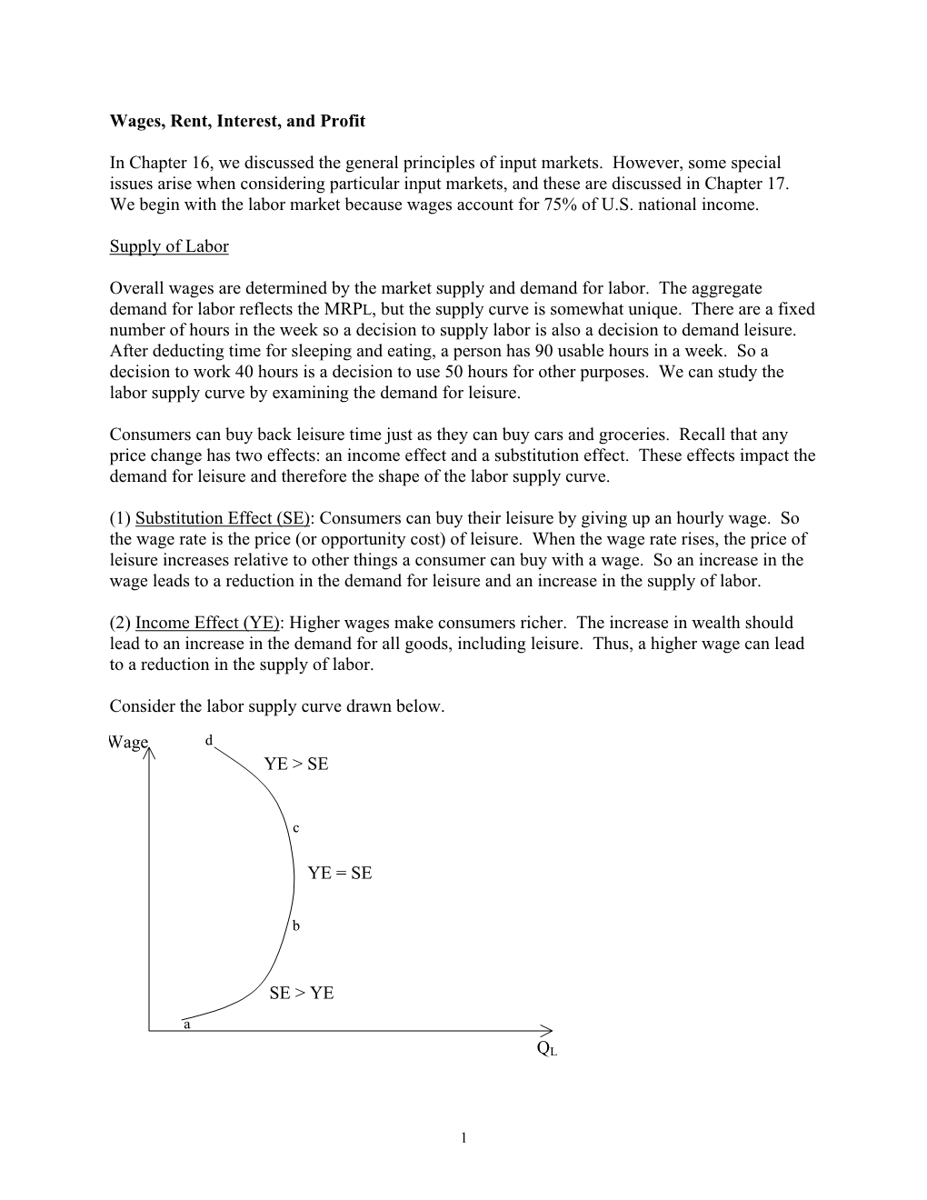 Wages, Rent, Interest, and Profit