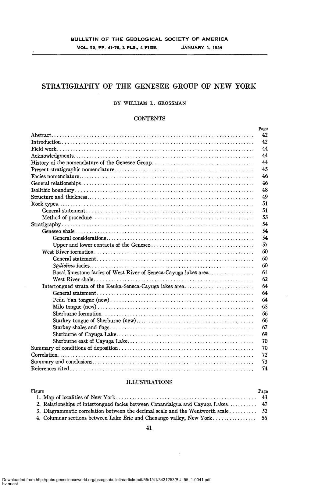 Stratigraphy of the Genesee Group of New York