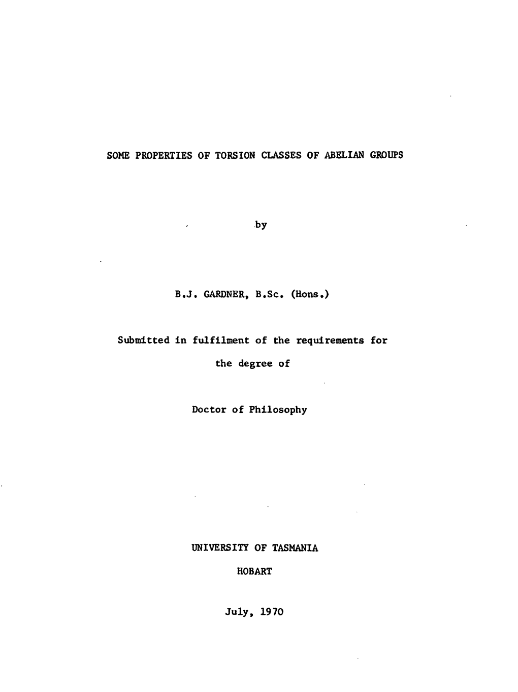 Some Properties of Torsion Classes of Abelian Groups