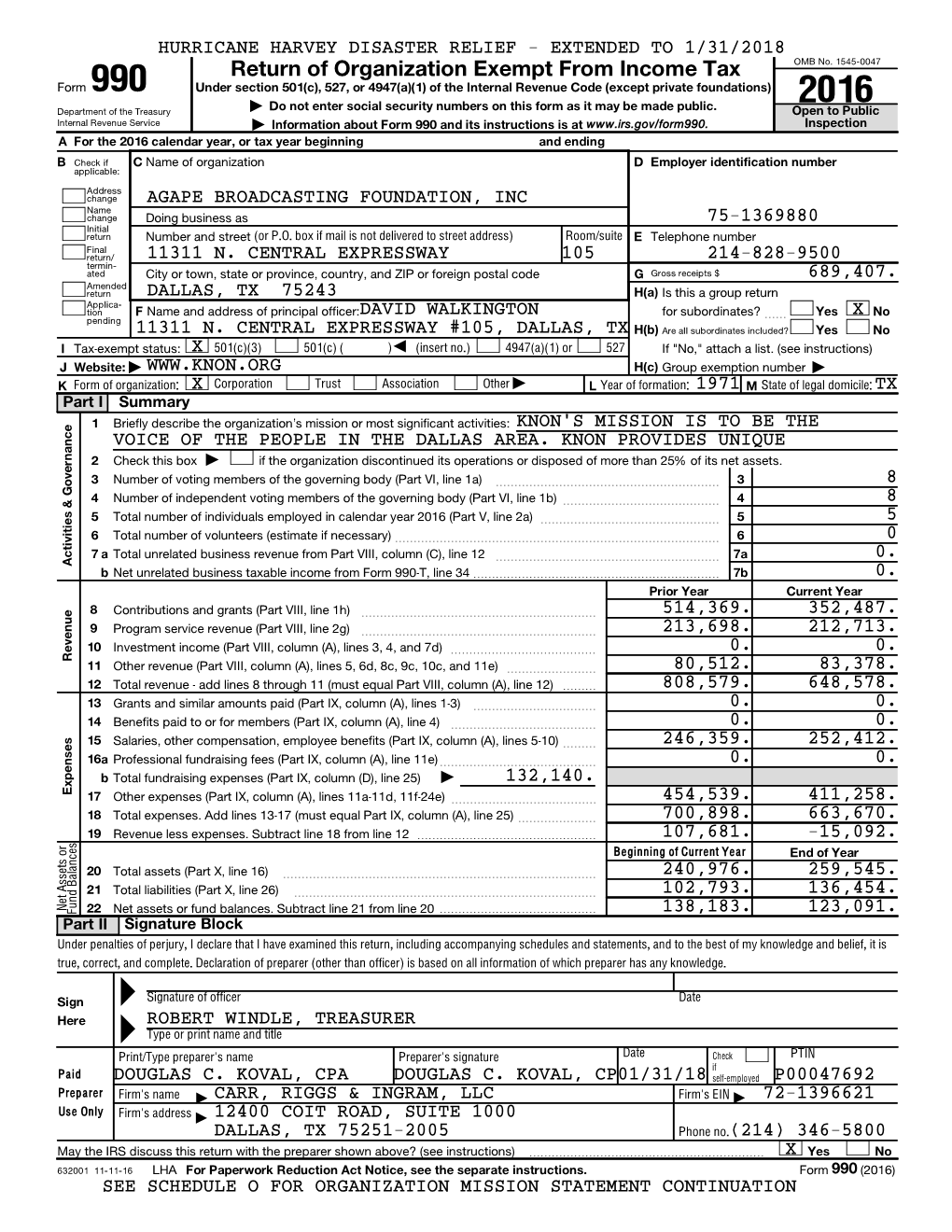 Return of Organization Exempt from Income Tax OMB No