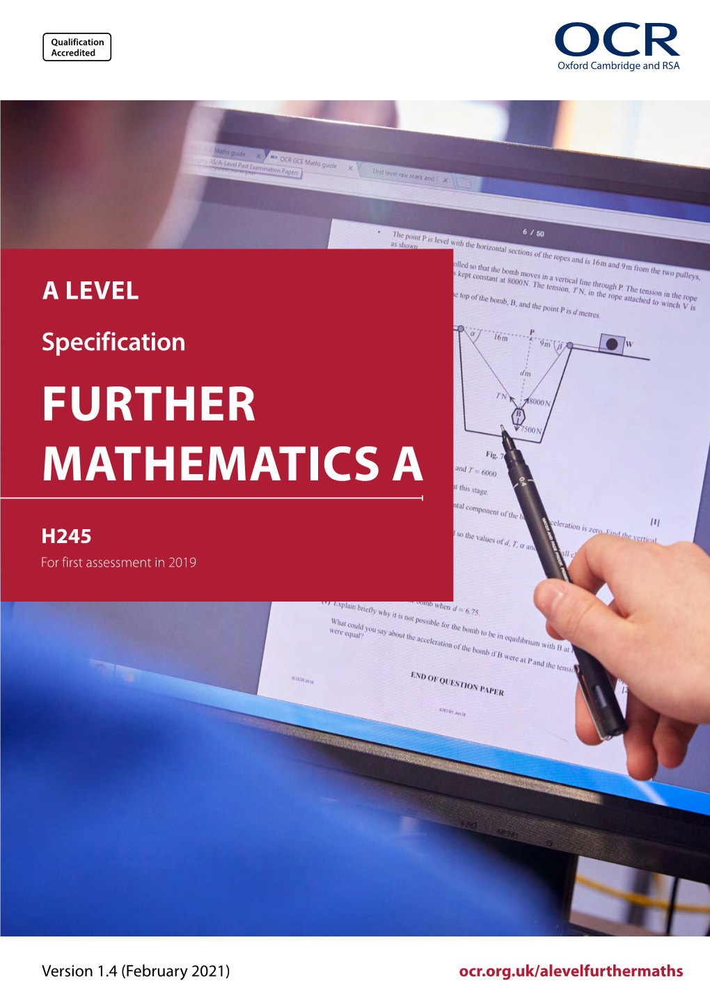 OCR a Level Further Mathematics a H245 Specification