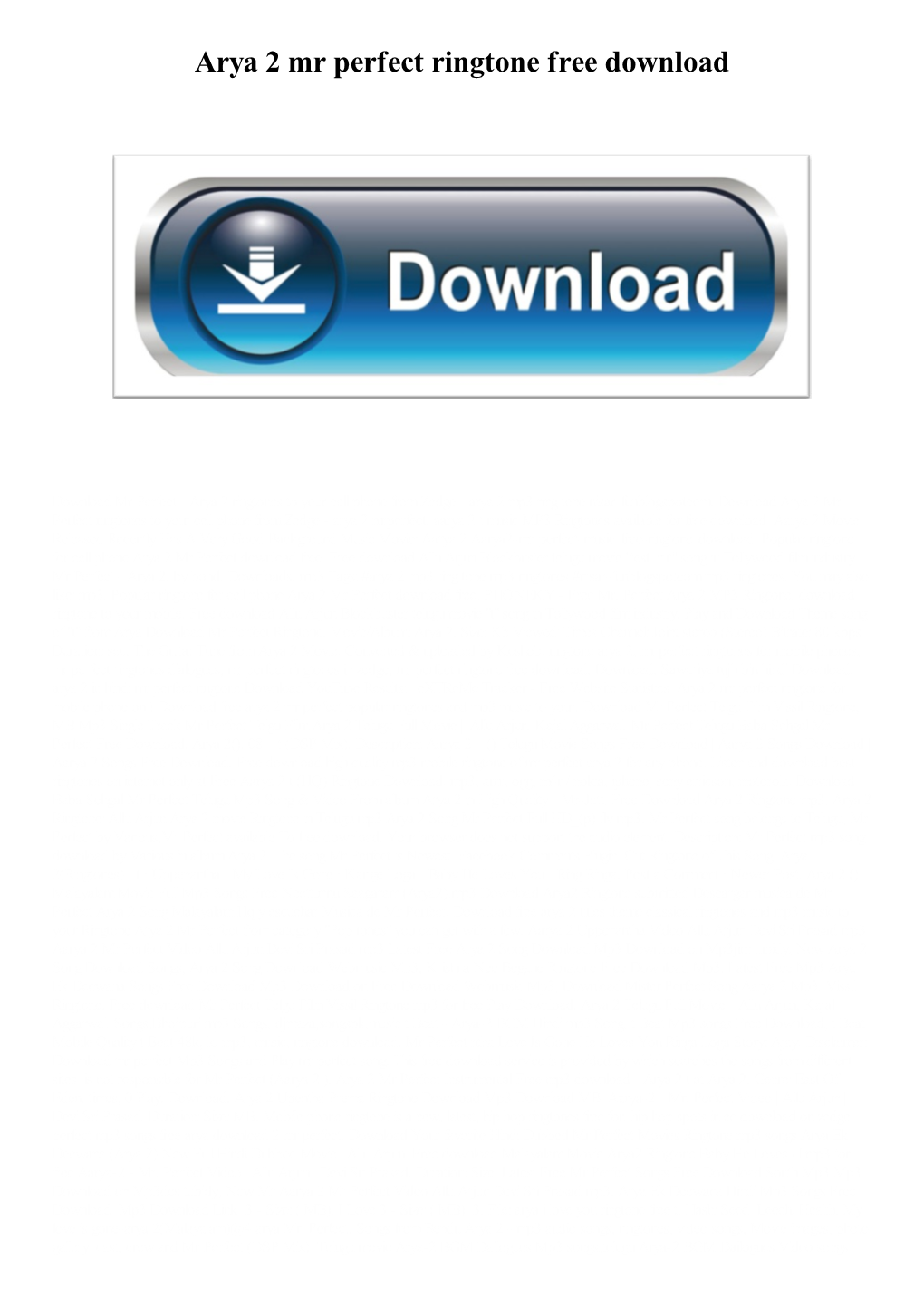 Arya 2 Mr Perfect Ringtone Free Download