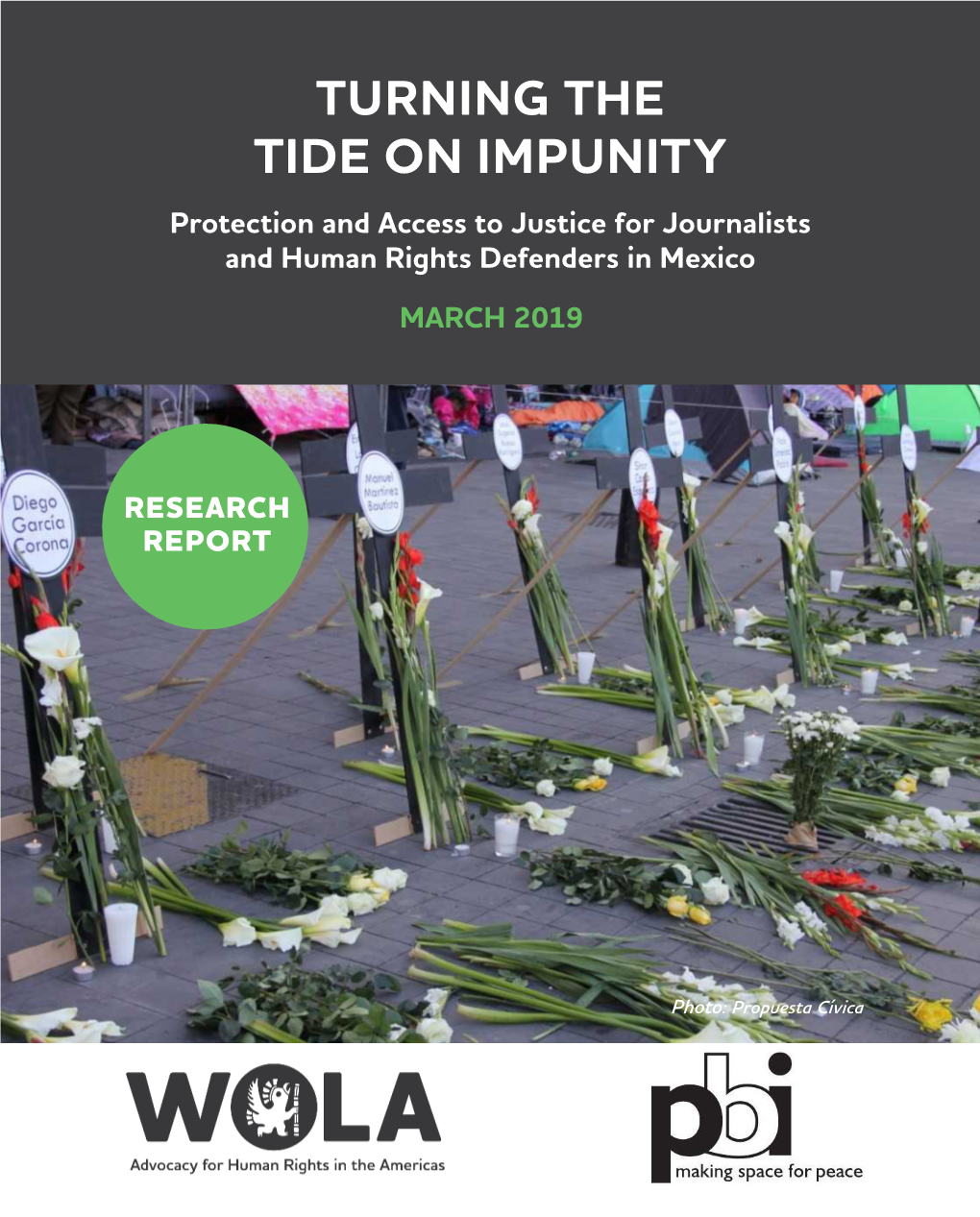 TURNING the TIDE on IMPUNITY Protection and Access to Justice for Journalists and Human Rights Defenders in Mexico MARCH 2019