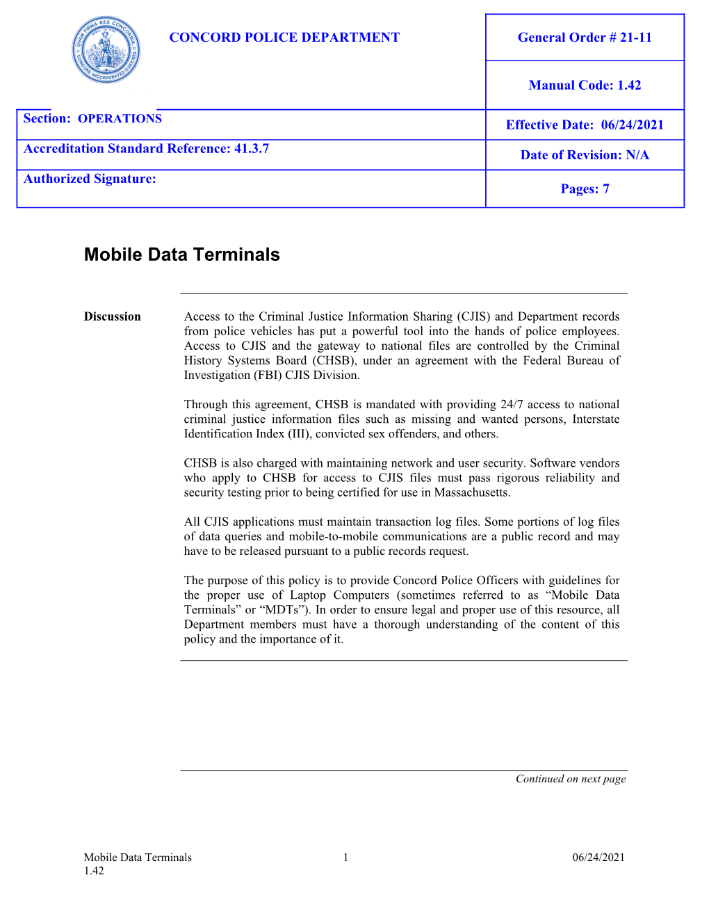 1.42 Mobile Data Terminals 06-24-2021 Final