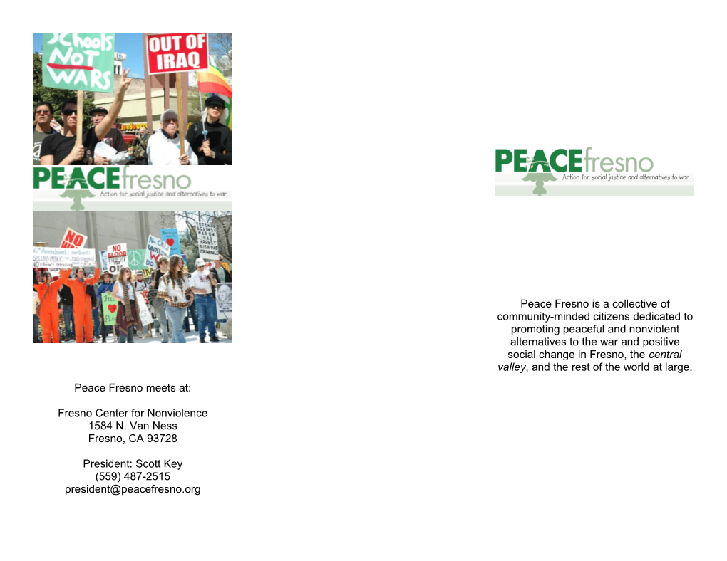 Peace Fresno Meets At