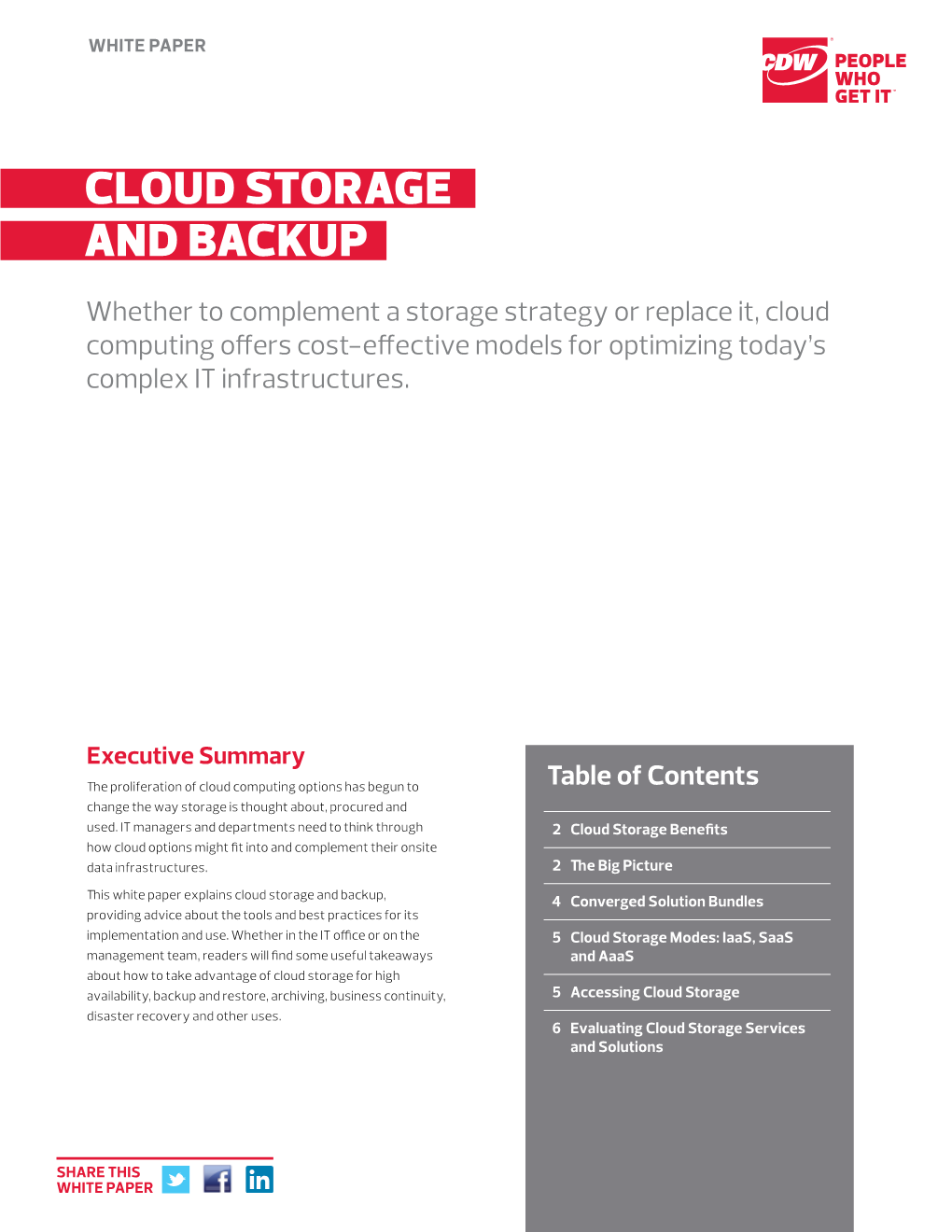 Cloud Storage.. and Backup