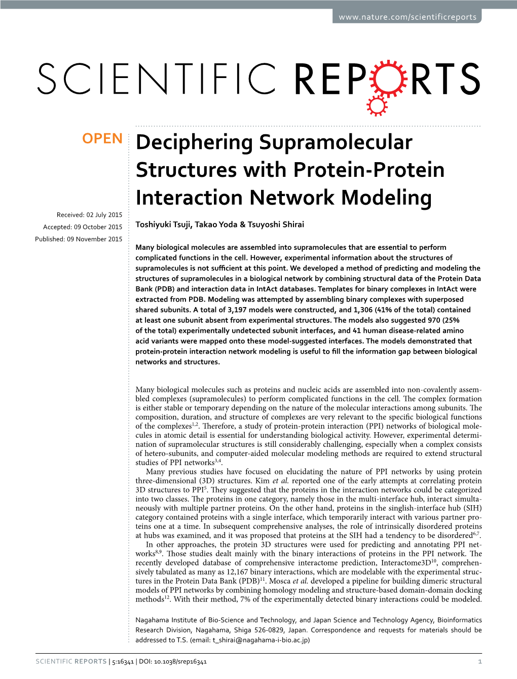 Deciphering Supramolecular Structures with Protein-Protein