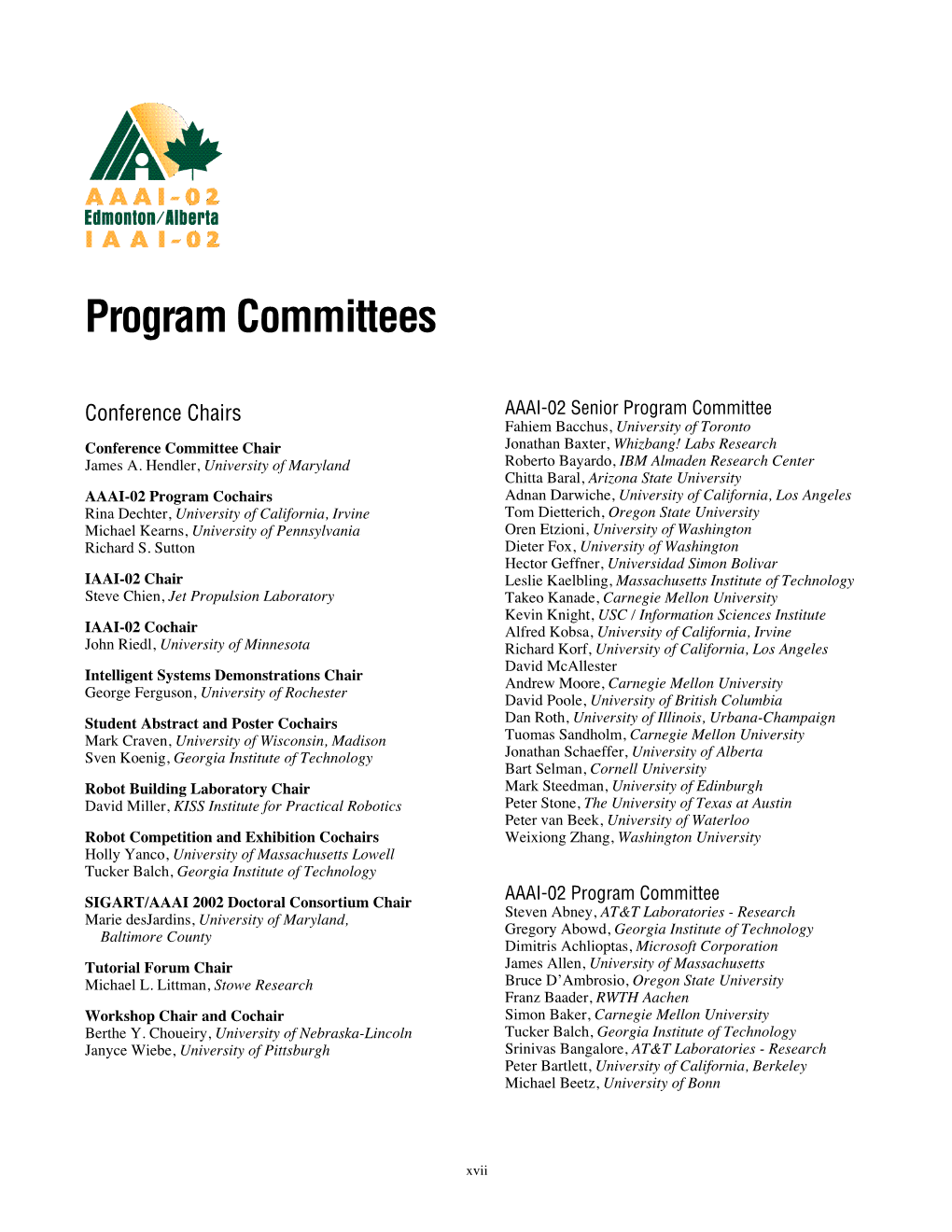 Program Committees