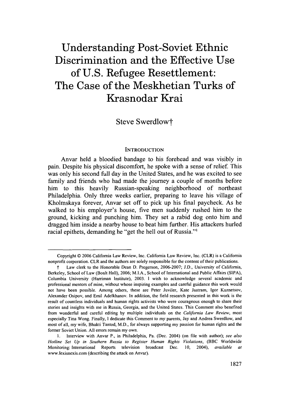 Understanding Post-Soviet Ethnic Discrimination and the Effective Use of U.S