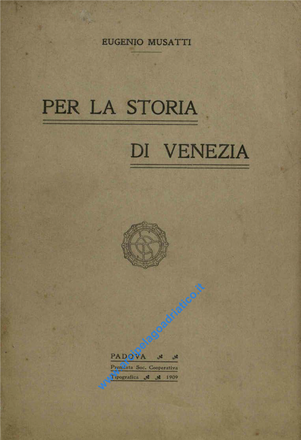 Per La Storia Di Venezia