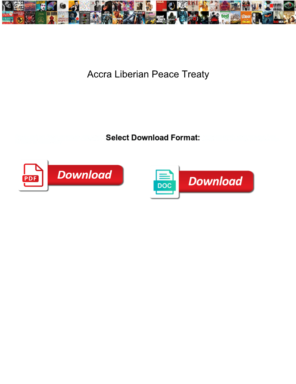 Accra Liberian Peace Treaty