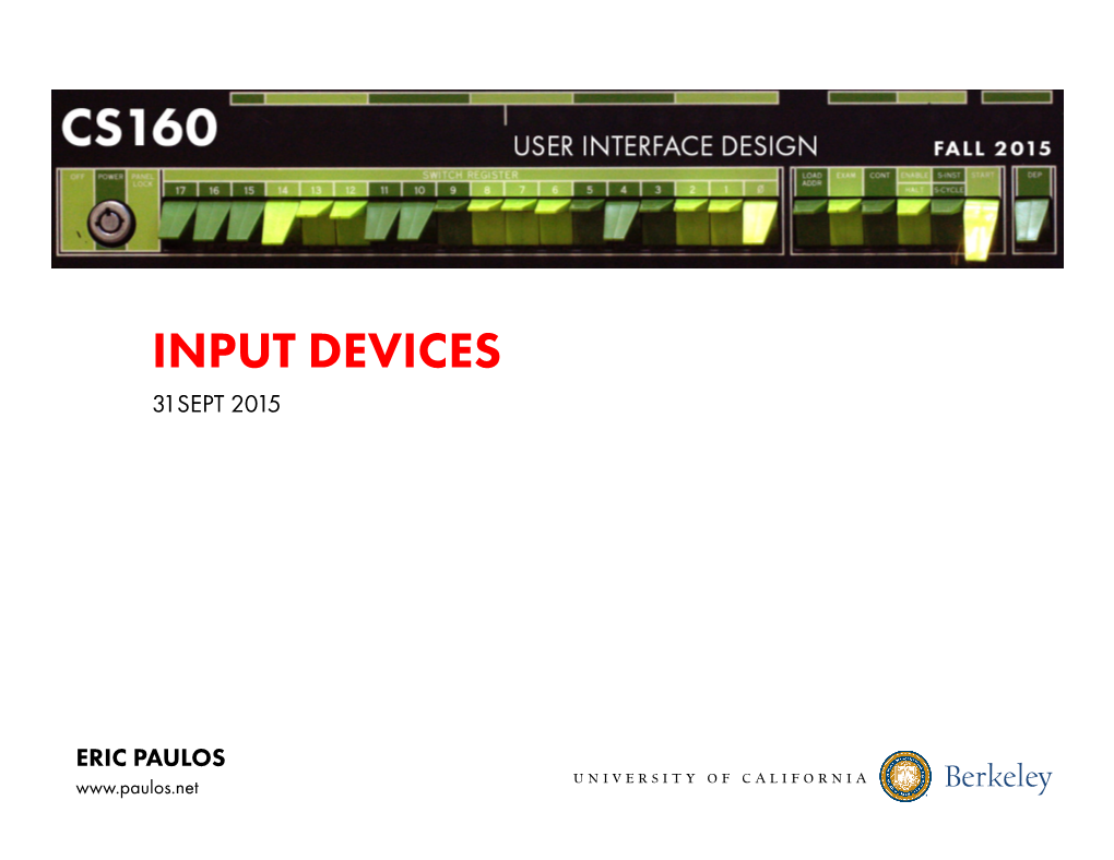 Input Devices 31Sept 2015