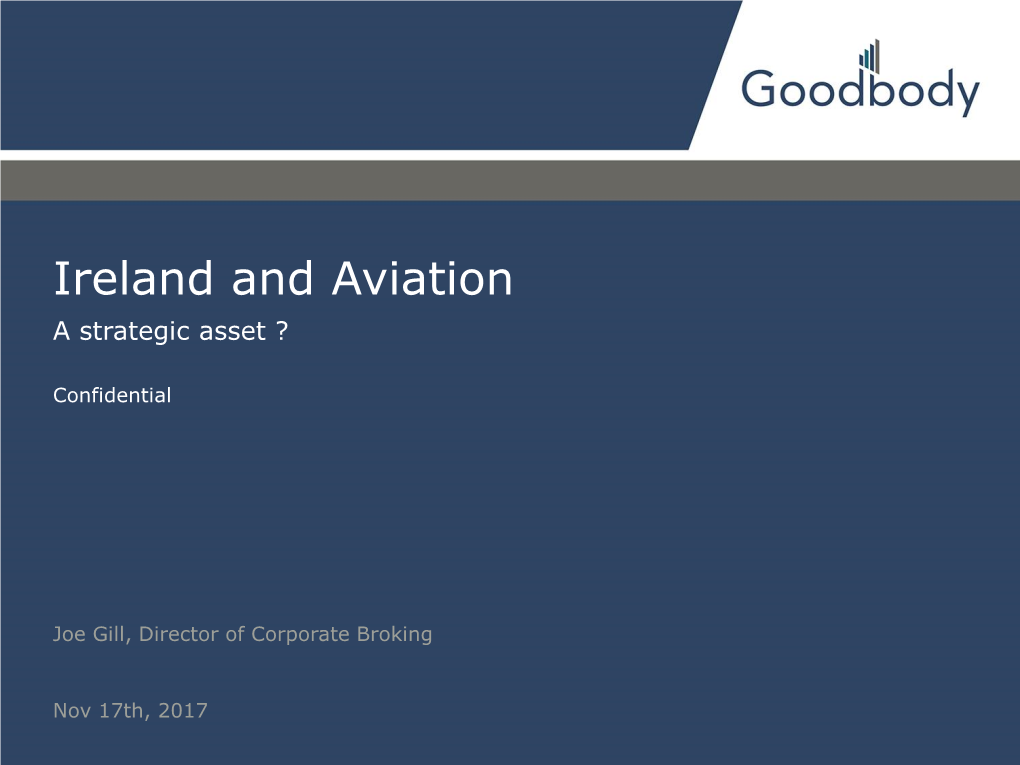 Ireland and Aviation a Strategic Asset ?