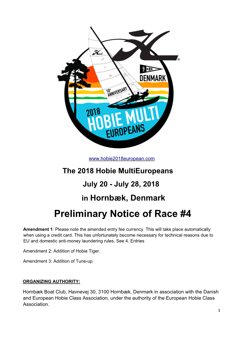 Preliminary Notice of Race #4