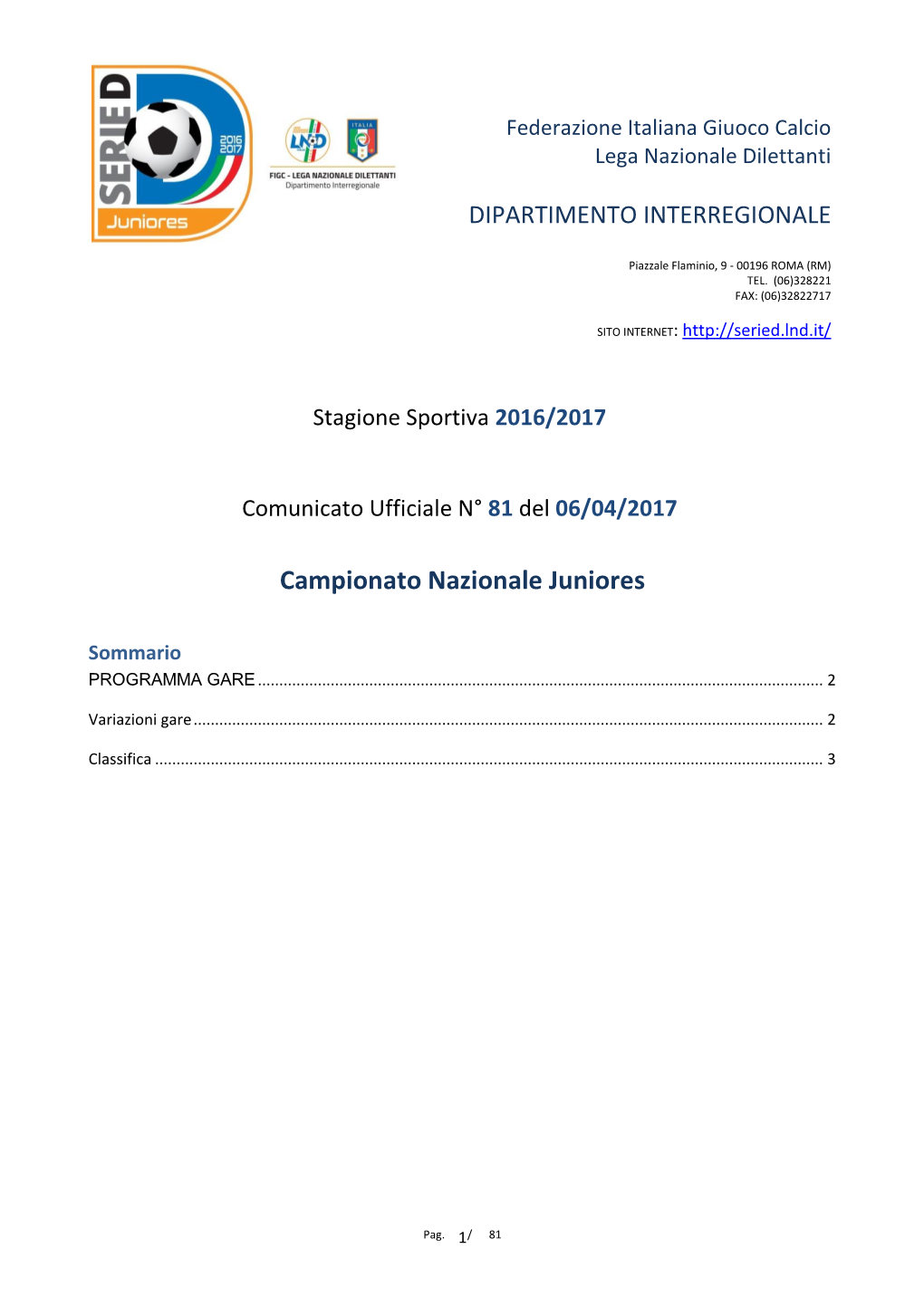 Campionato Nazionale Juniores