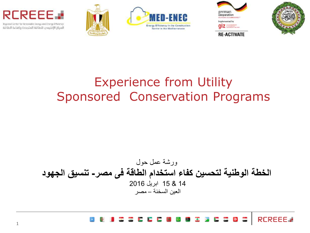 Experience from Utility Sponsored Conservation Programs