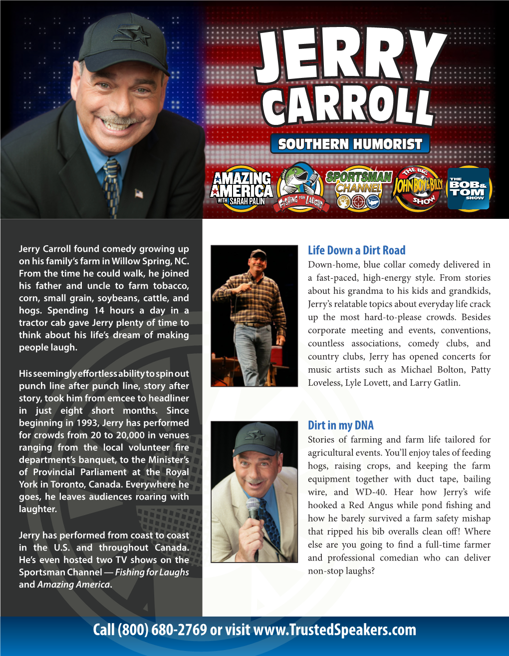 Jerry Carroll Southern Humorist Country Comedian