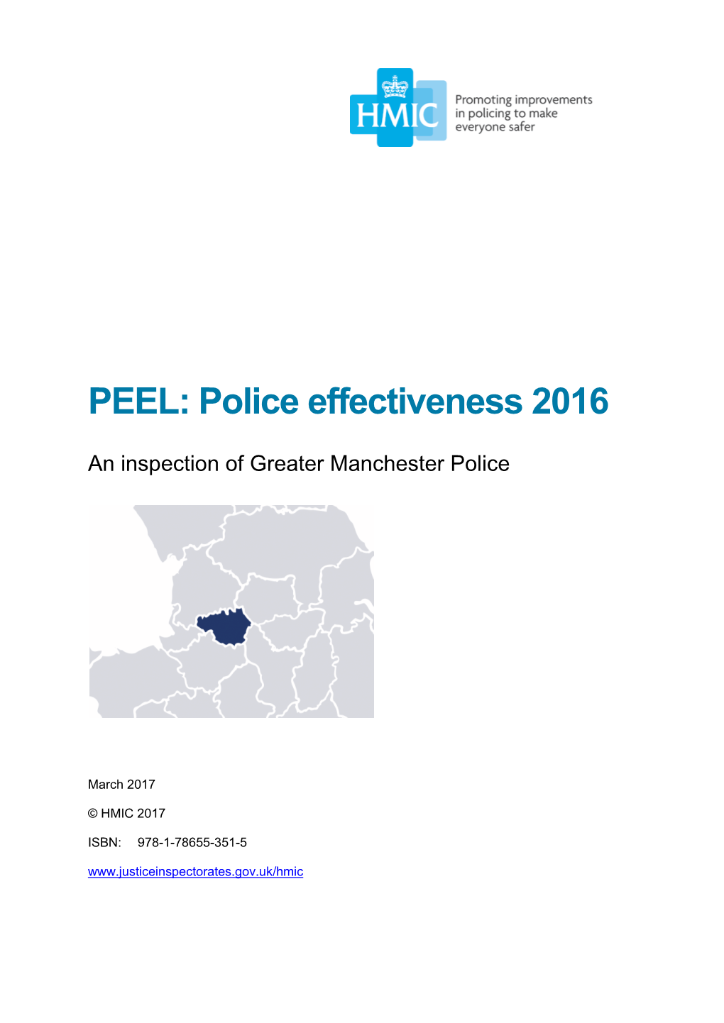 PEEL: Police Effectiveness 2016 – Greater Manchester Police