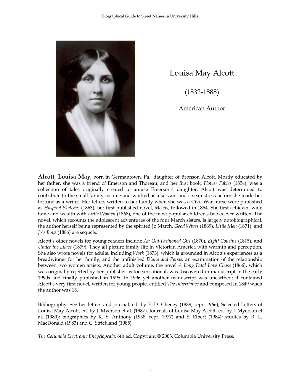 Louisa May Alcott