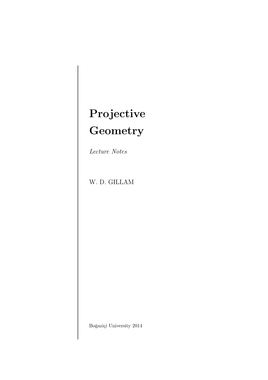 Projective Geometry