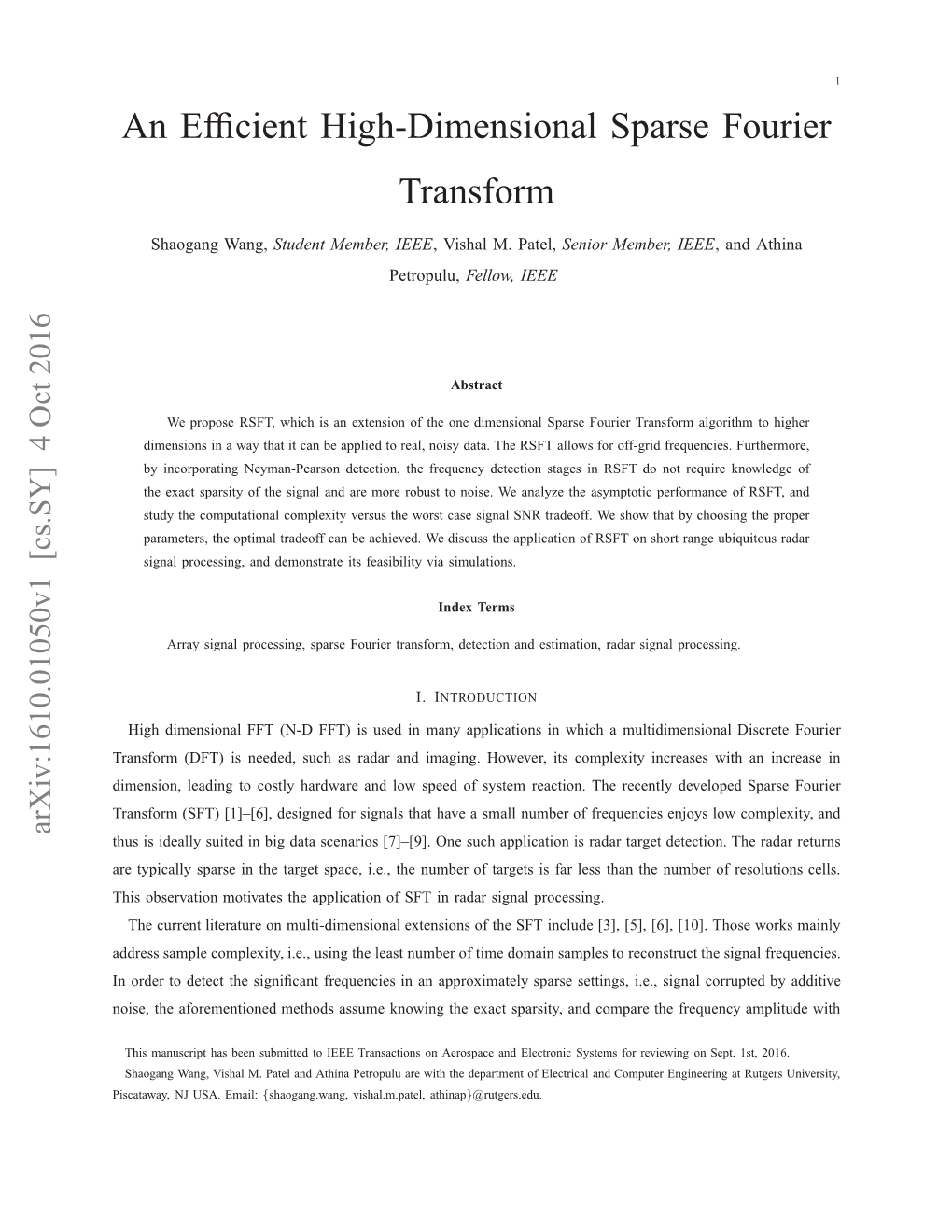 An Efficient High-Dimensional Sparse Fourier Transform