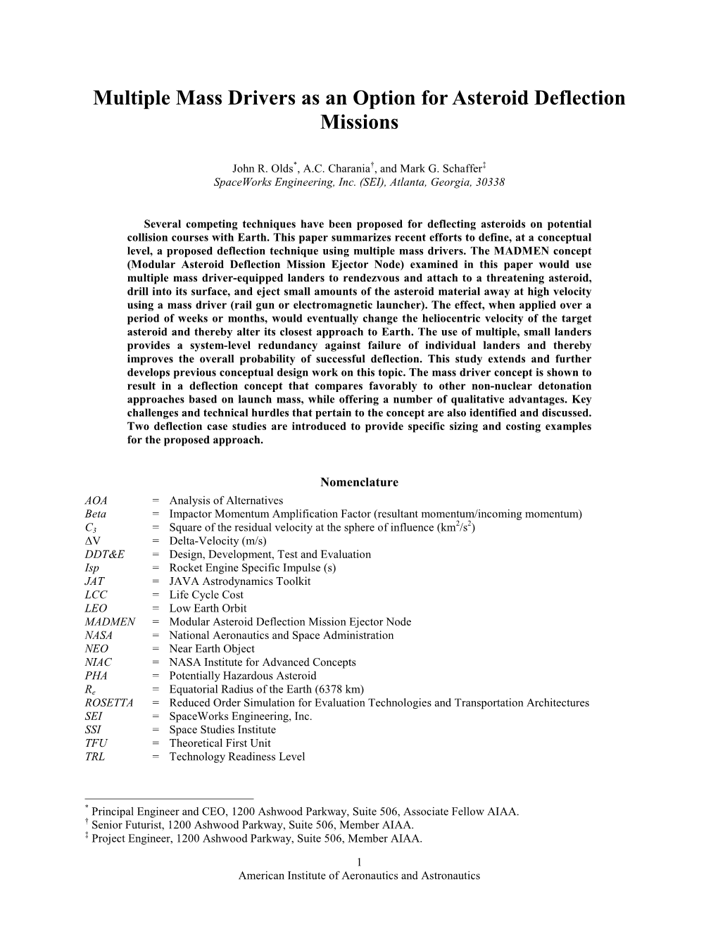 Multiple Mass Drivers As an Option for Asteroid Deflection Missions