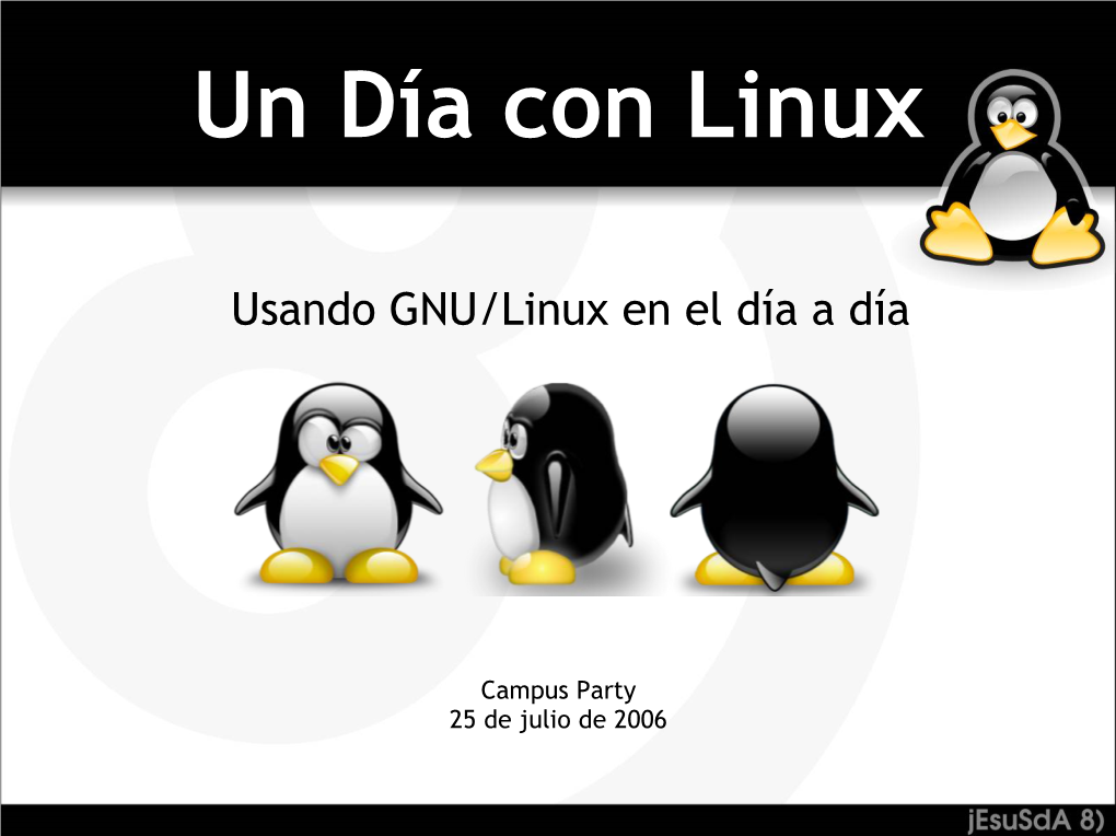 Usando GNU/Linux En El Día a Día