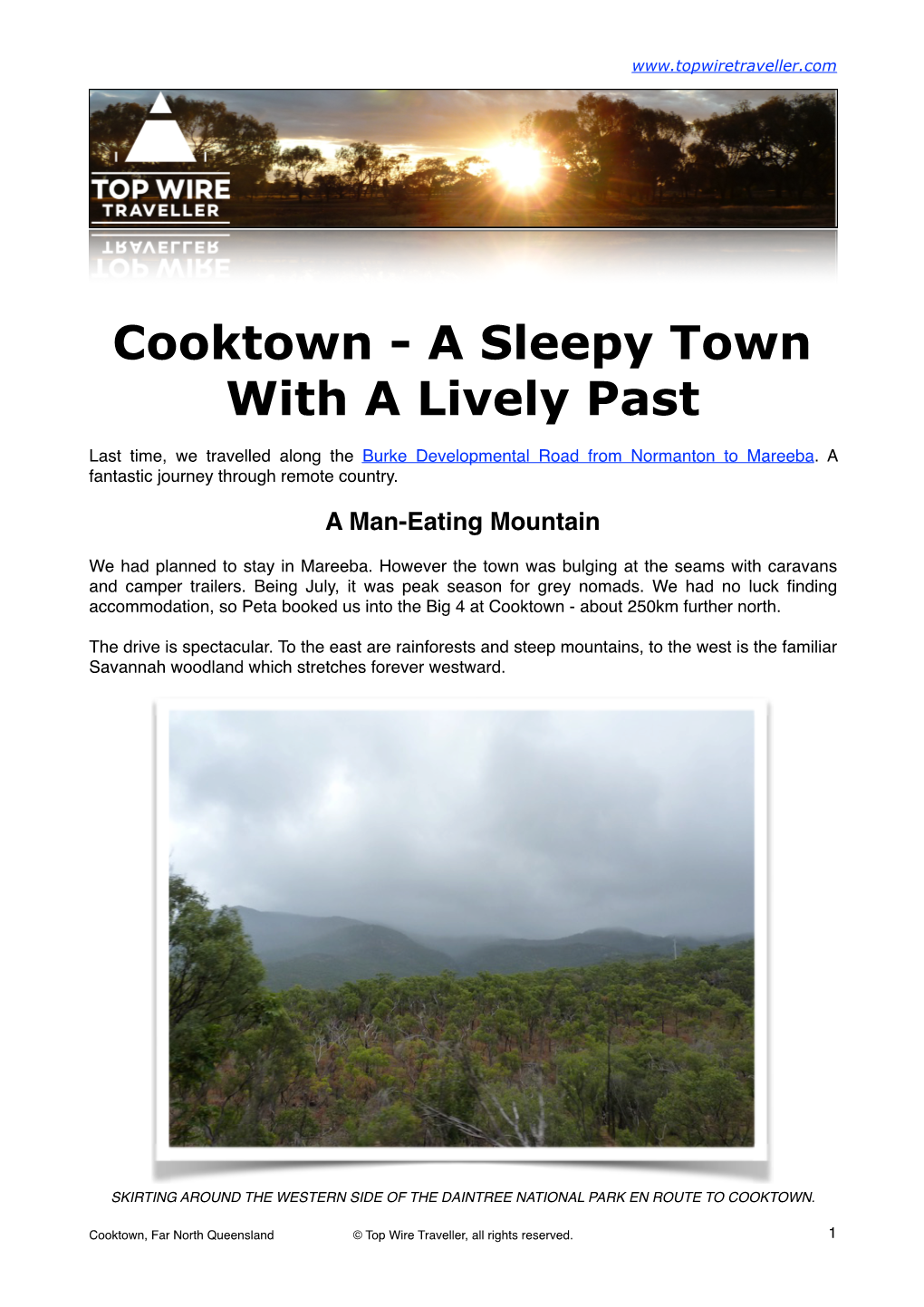 Cooktown - a Sleepy Town with a Lively Past