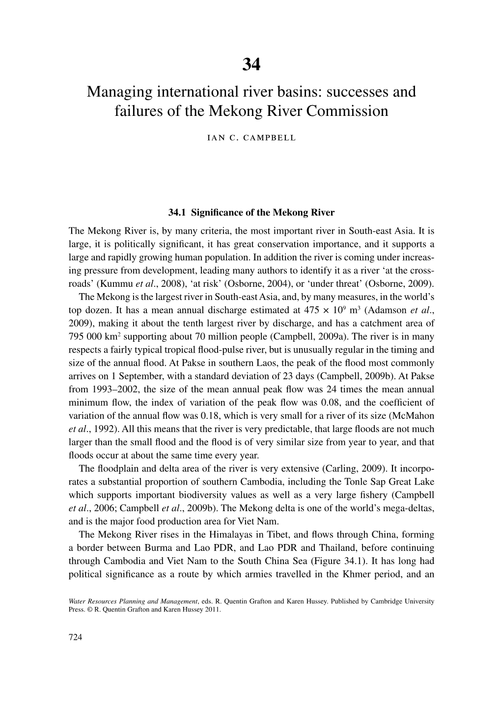 Successes and Failures of the Mekong River Commission