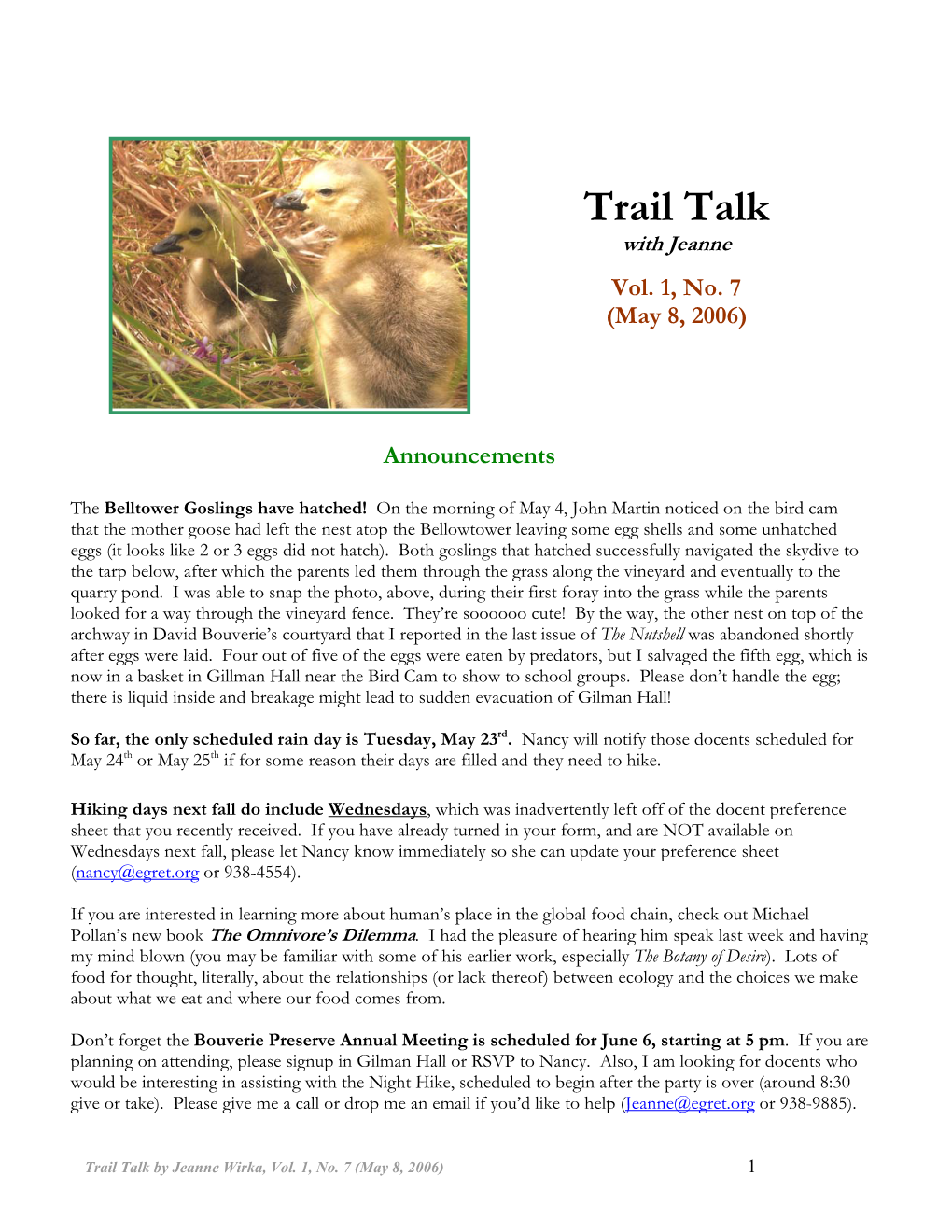 Trail Talk with Jeanne