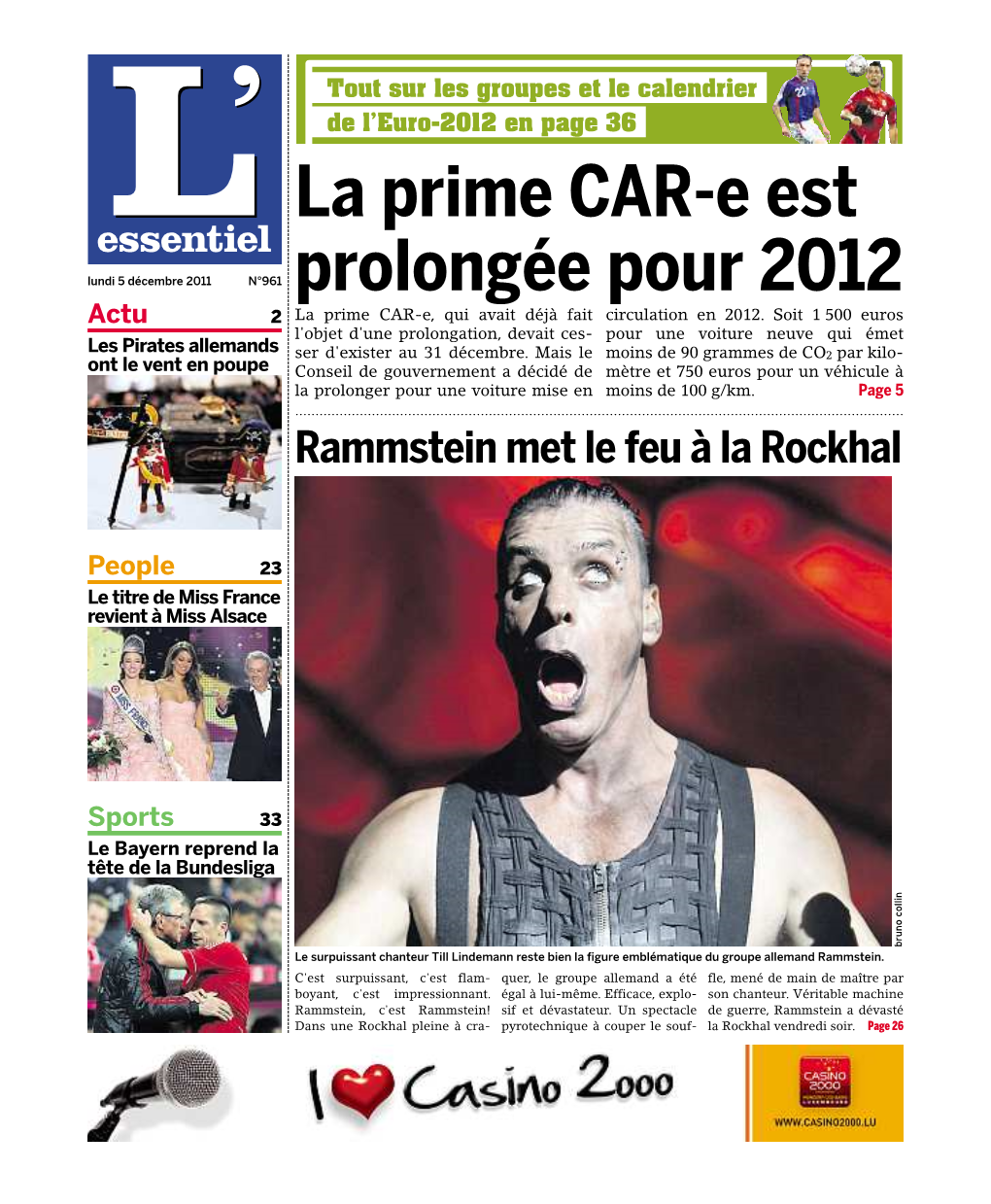 La Prime CAR-E Est Prolongée Pour 2012