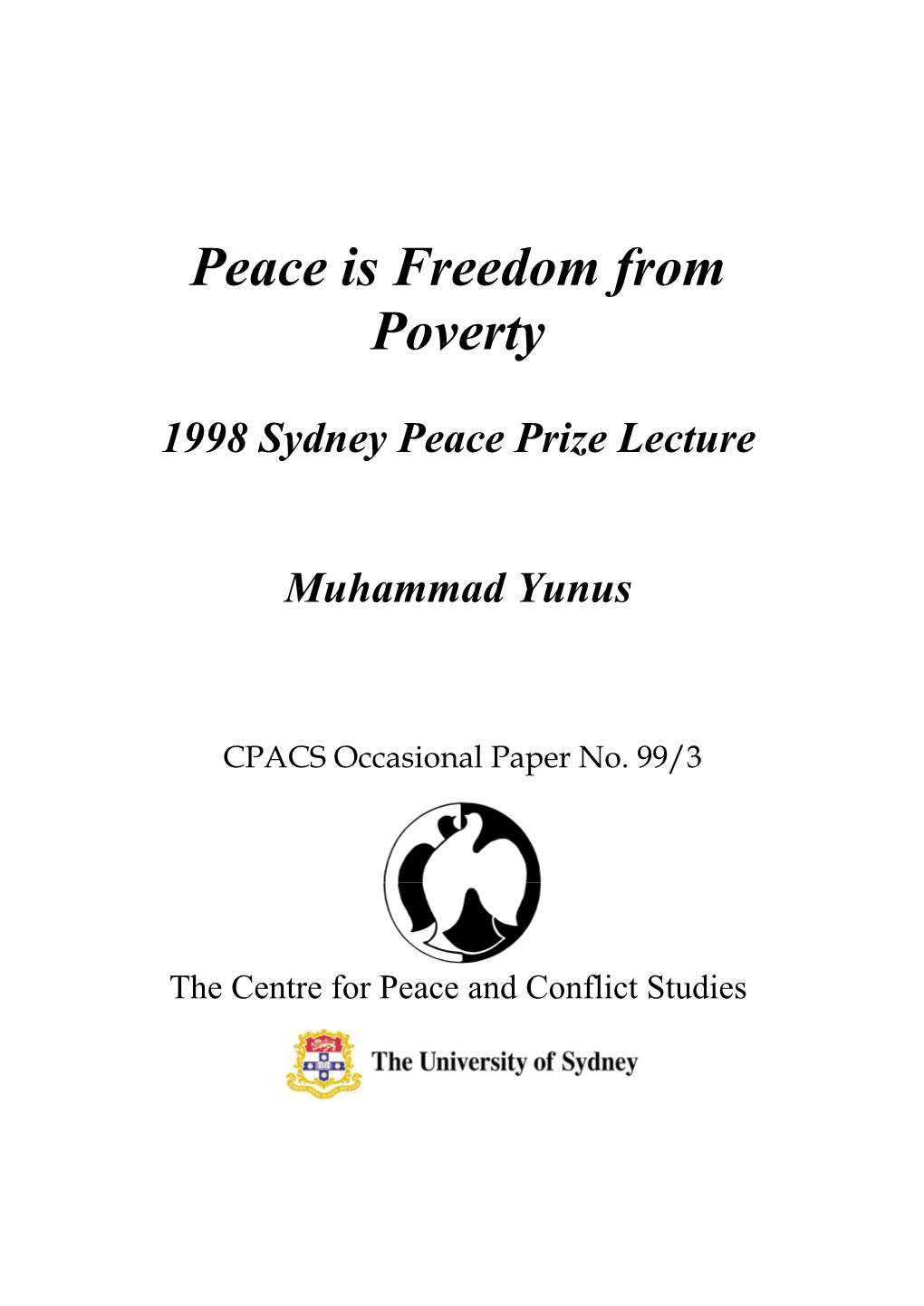 Read Yunus' Lecture