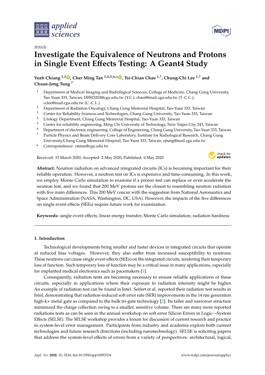 Investigate the Equivalence of Neutrons and Protons in Single Event Eﬀects Testing: a Geant4 Study