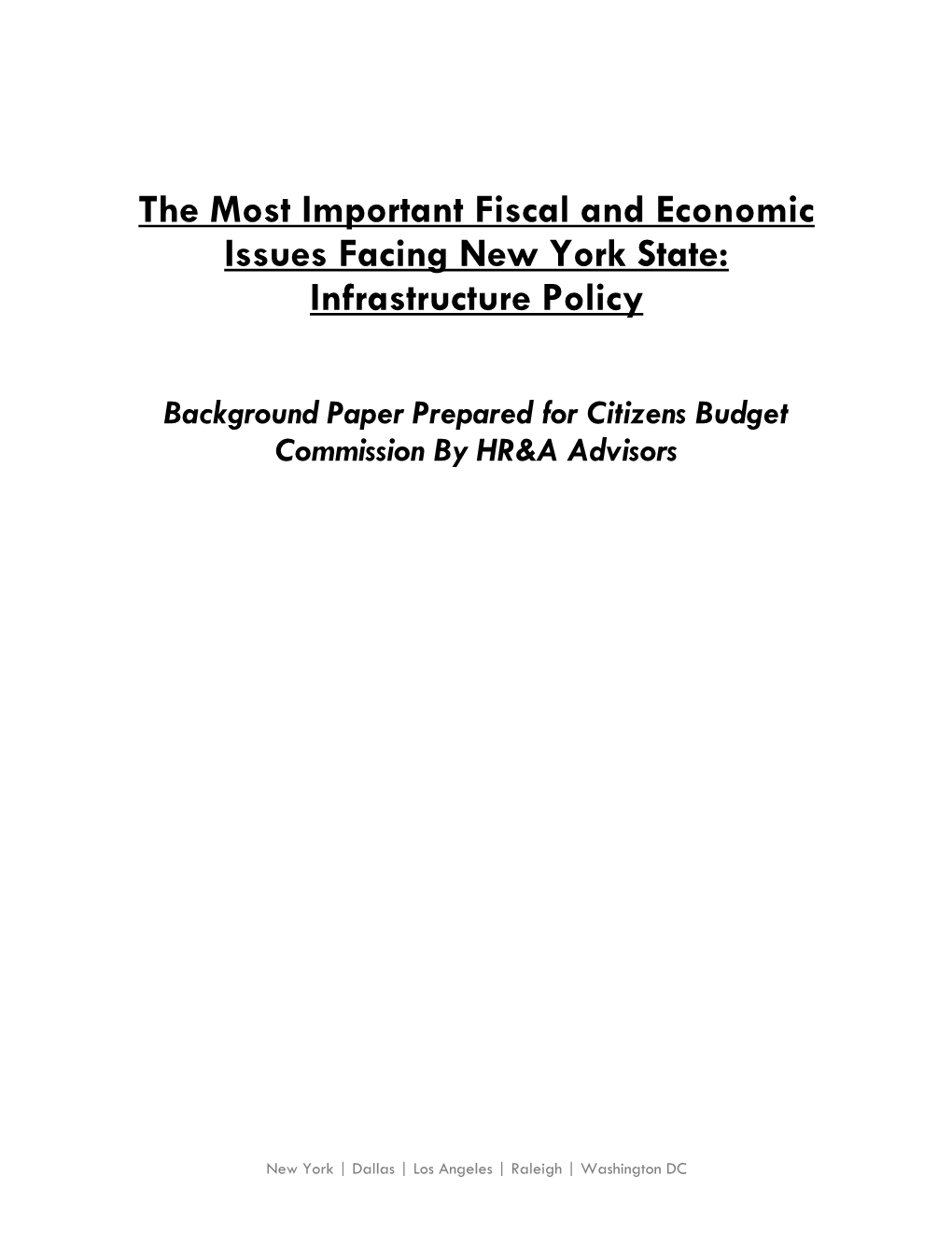 Infrastructure Policy