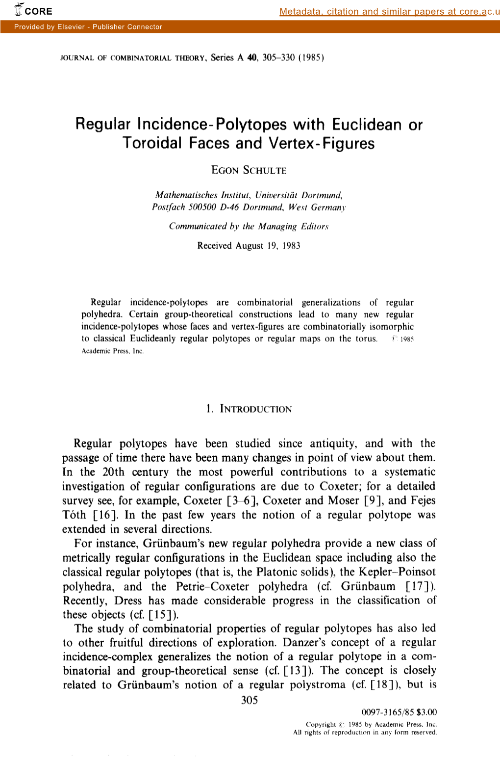 Polytopes with Euclidean Or Toroidal Faces and Vertex- Figures