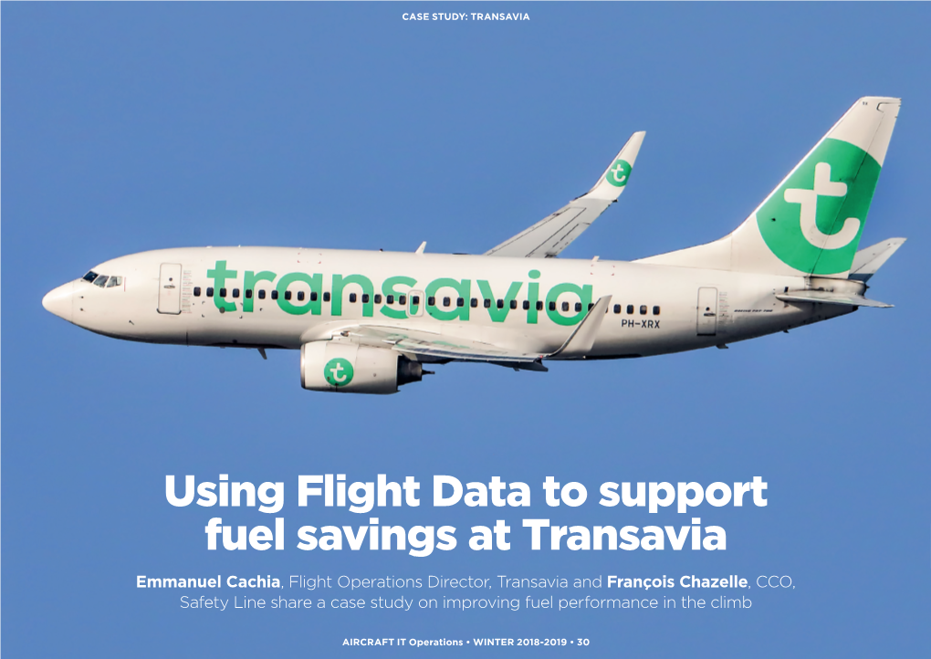 Using Flight Data to Support Fuel Savings at Transavia
