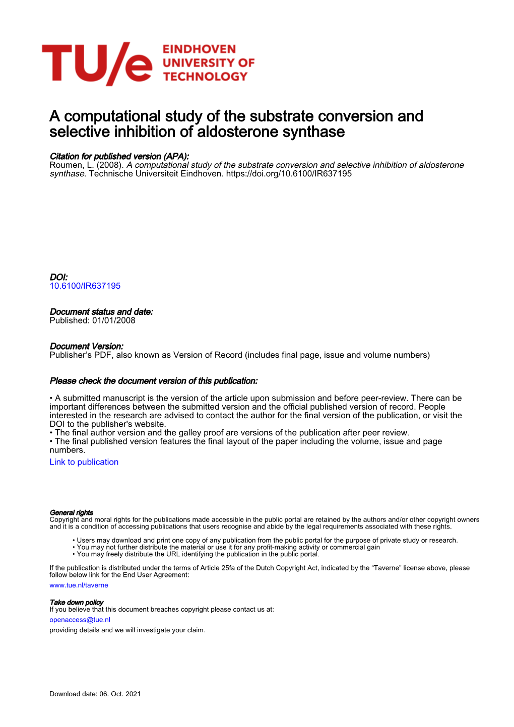 A Computational Study of the Substrate Conversion and Selective Inhibition of Aldosterone Synthase