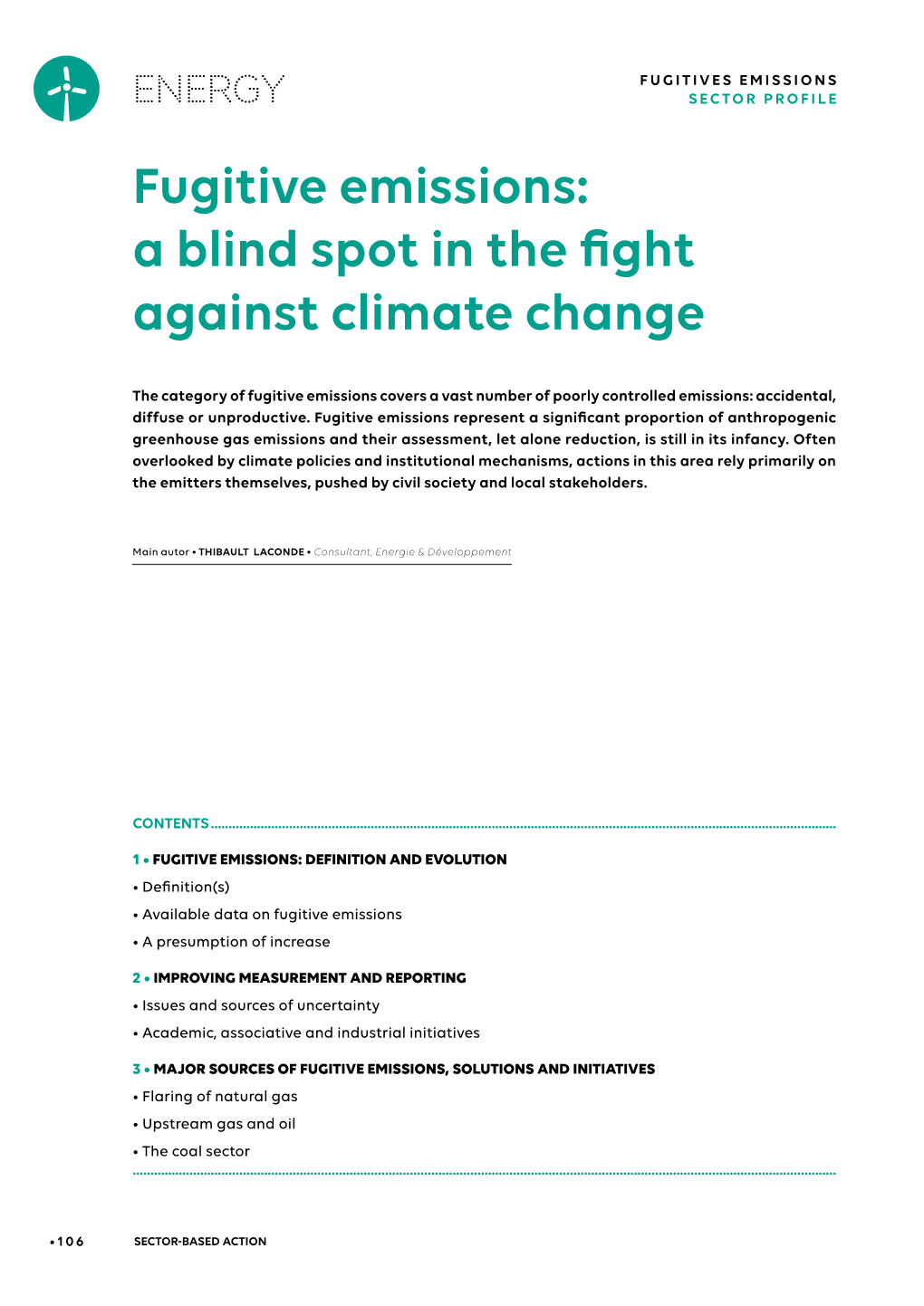 Fugitive Emissions: a Blind Spot in the Fight Against Climate Change