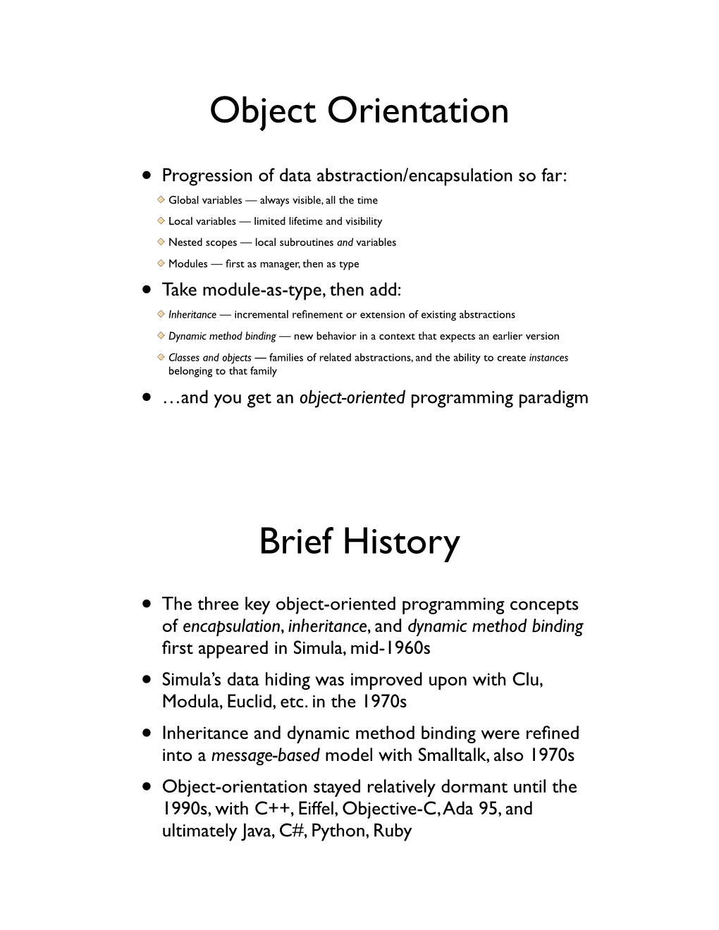 Object Orientation.Key