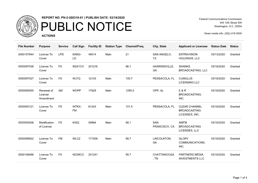 Public Notice >> Licensing and Management System Admin >>