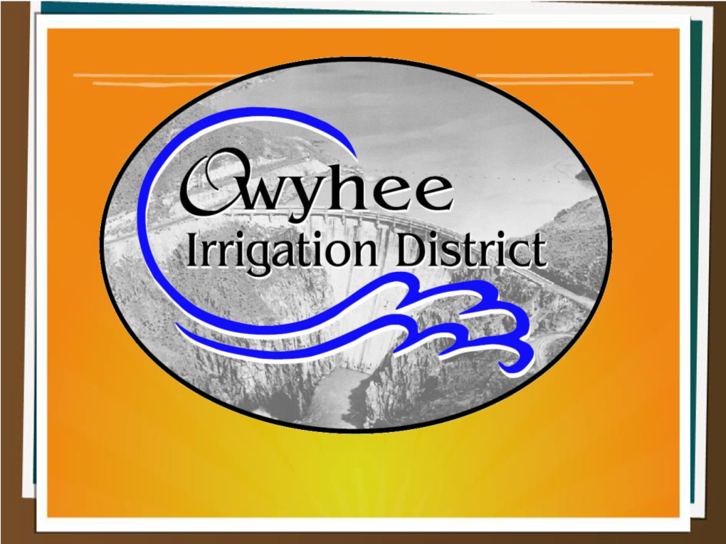 Owyhee Irrigation District in Cooperation with the South Board of Control
