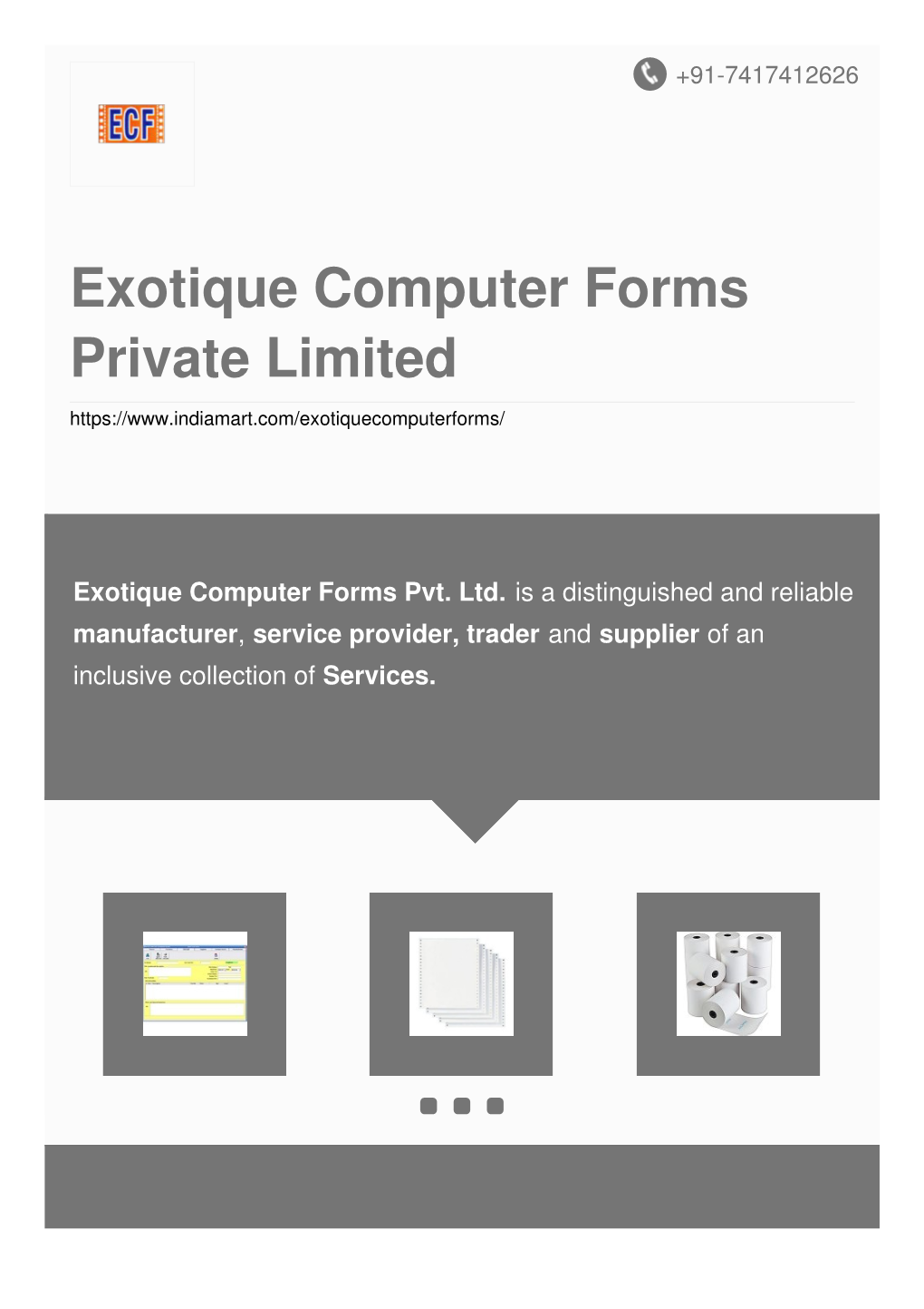 Exotique Computer Forms Private Limited