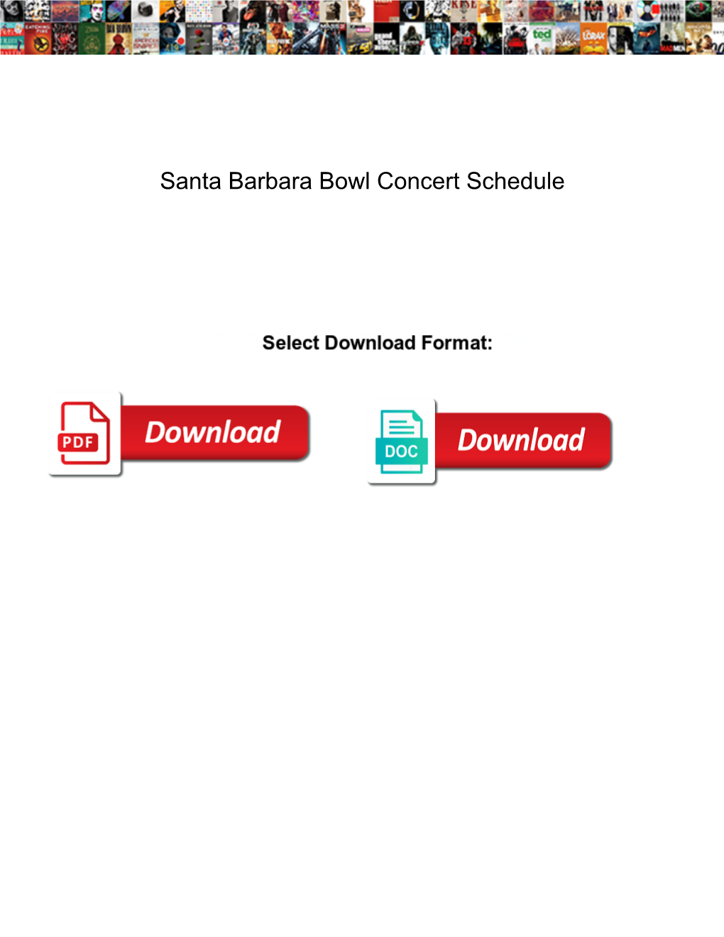 Santa Barbara Bowl Concert Schedule