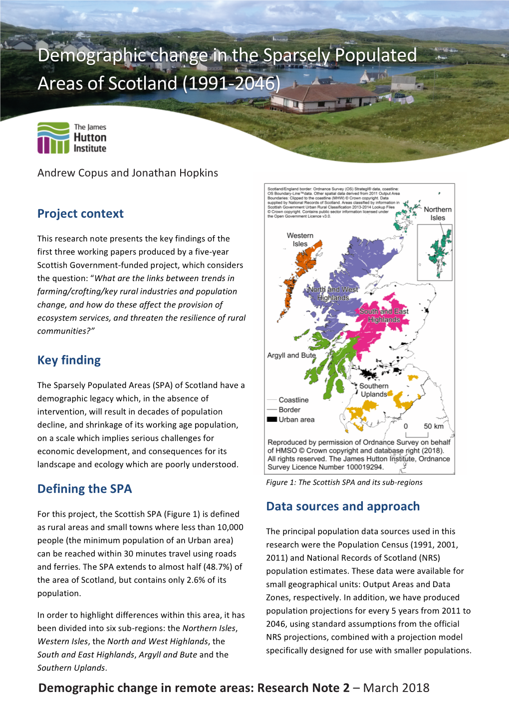 Demographic Change in the Sparsely Populated Areas of Scotland