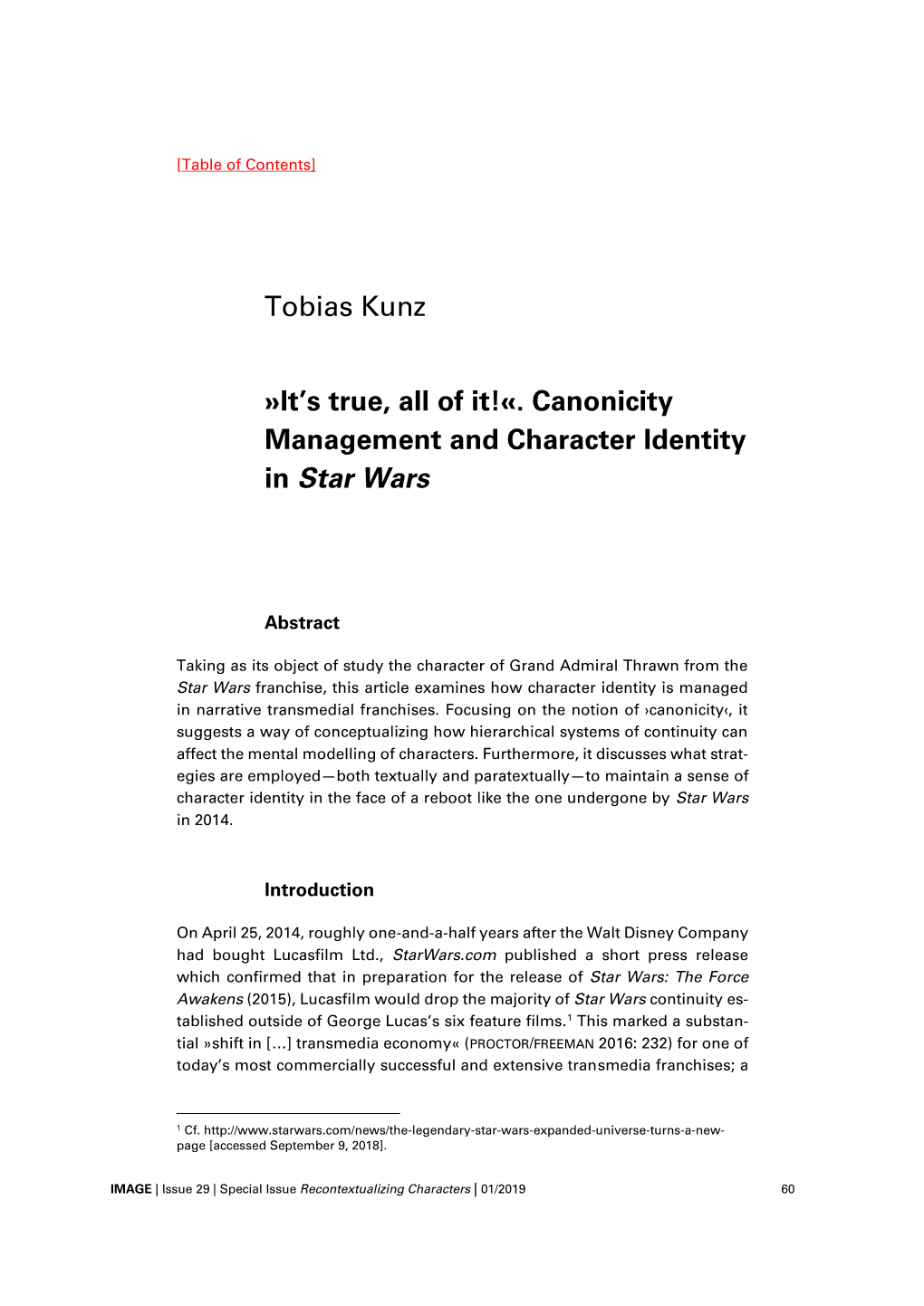 Canonicity Management and Character Identity in Star Wars