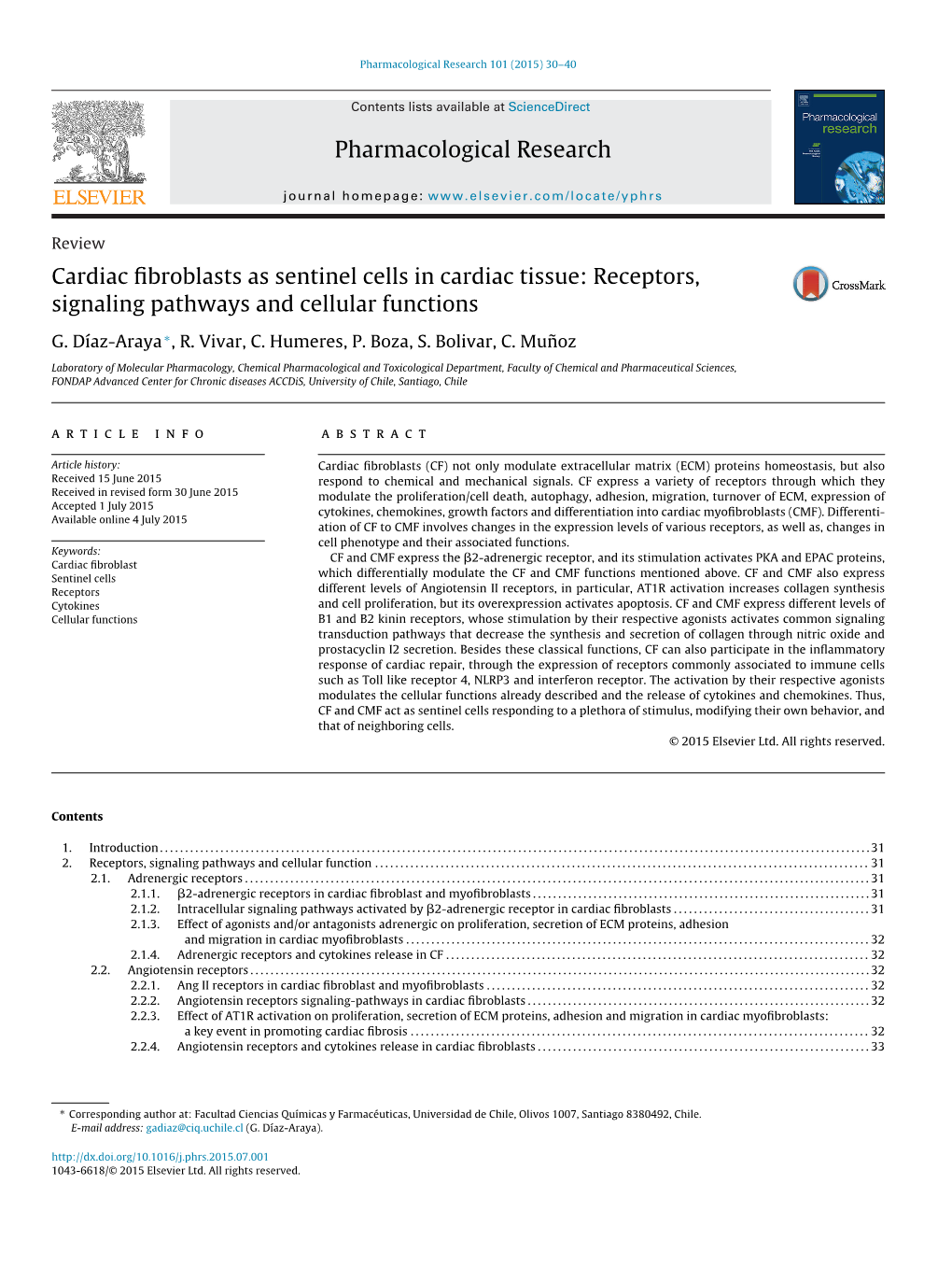 Cardiac Fibroblasts As Sentinel Cells in Cardiac Tissue