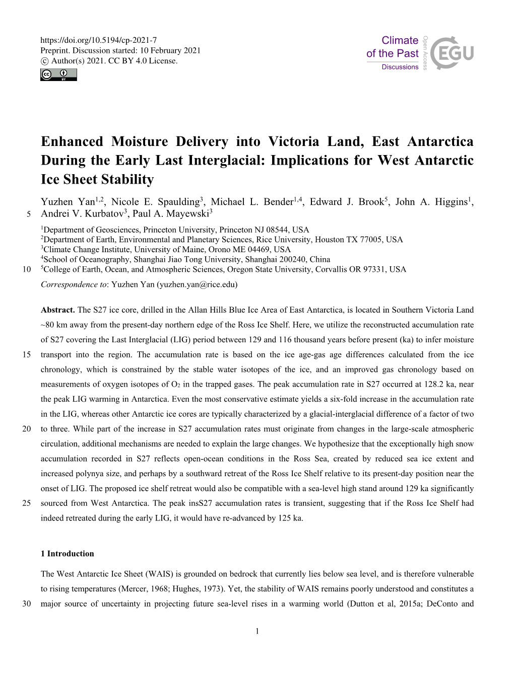 Enhanced Moisture Delivery Into Victoria Land, East Antarctica During the Early Last Interglacial: Implications for West Antarct