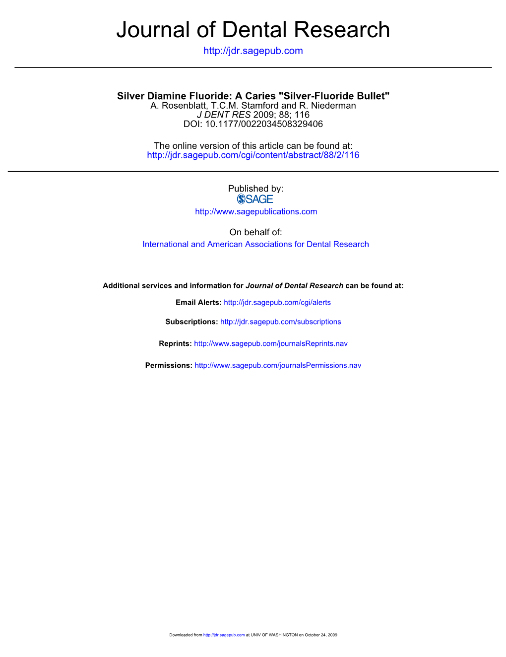 Journal of Dental Research