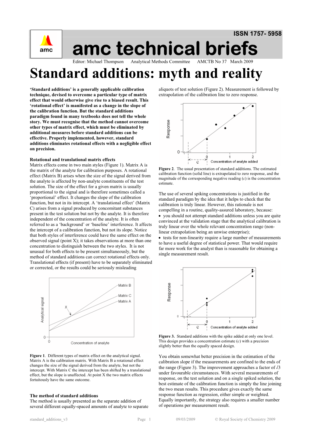 Standard Additions: Myth and Reality