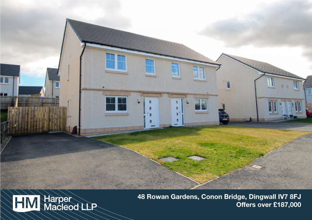 48 Rowan Gardens, Conon Bridge, Dingwall IV7 8FJ Offers Over